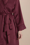 Zivame Luxe Satin 4 Pc Sleep Set - Tawny Port — thumbnail 7